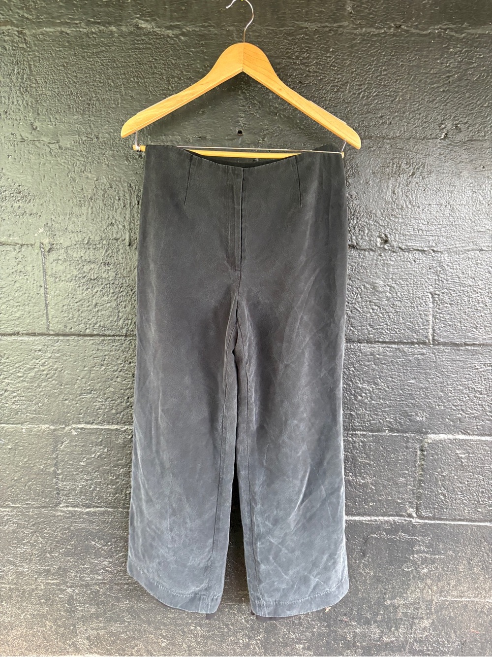 Talbots 100% Pure Silk Black Wide-Leg Pants